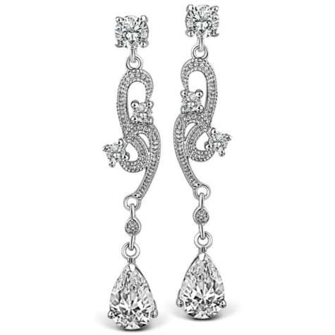 CZ Diamond Long Dropper Earrings-721x721