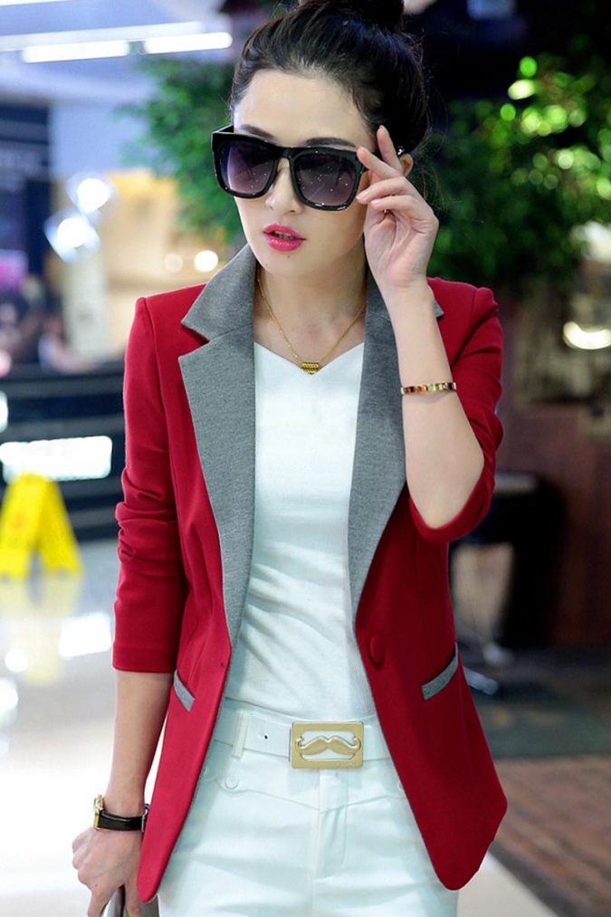 Colored Blazer 25+ Elegant Work Outfit Ideas That Every Working Woman Should Have - 30