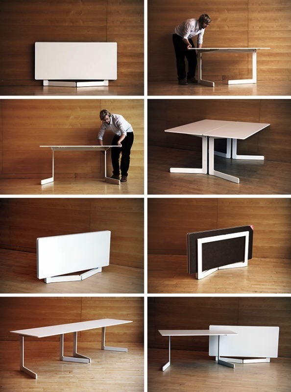 Foldable-dining-table 83 Creative & Smart Space-Saving Furniture Design Ideas in 2020