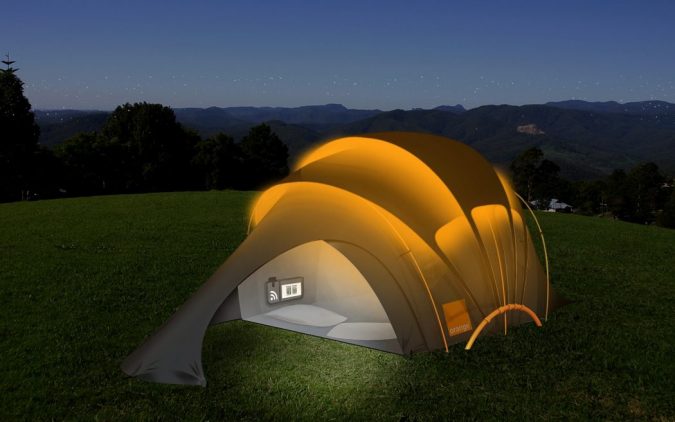 Glowing Camping Tent Top 12 Unusual Solar-Powered Products - 7