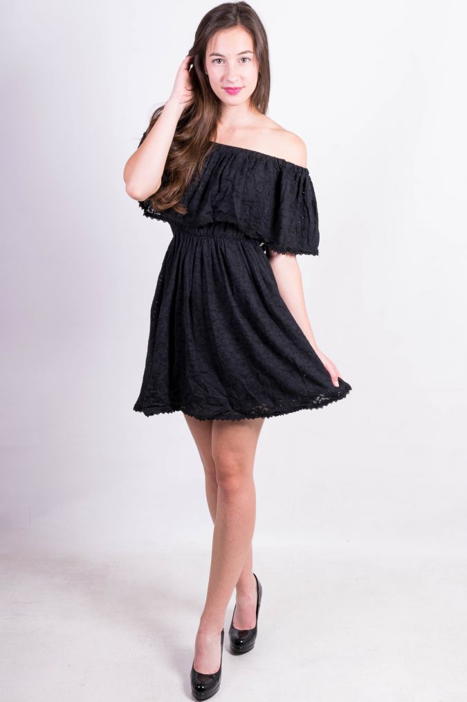 Off-Shoulder-Dress-675x1013 +40 Elegant Teenage Girls Summer Outfits Ideas in 2022