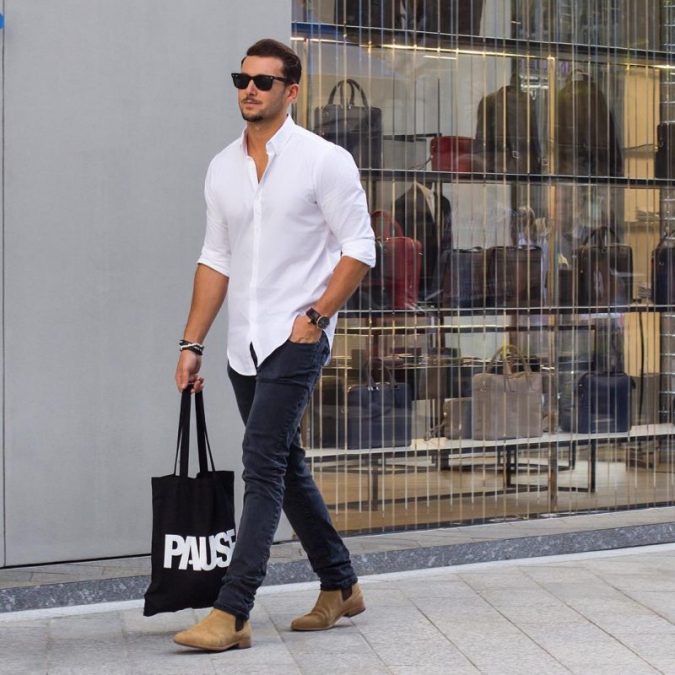 Skinny-jeans-with-a-classic-shirt-675x675 10 Most Stylish Outfits for Guys in Summer 2022