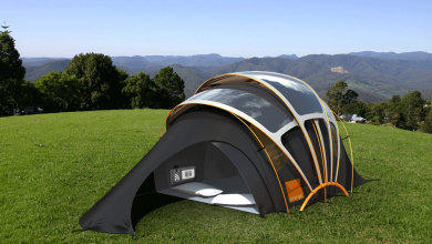Top 12 Unusual Solar-Powered Products 27 Solar Powered Tent Orange Concept Tent Top 12 Unusual Solar-Powered Products - 27