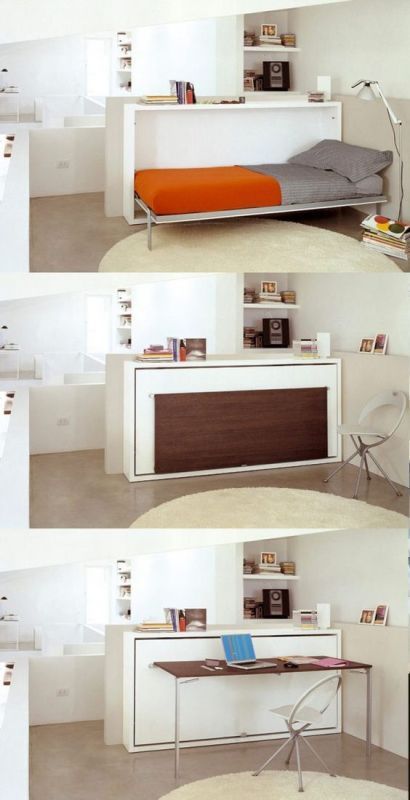 bed-desk 83 Creative & Smart Space-Saving Furniture Design Ideas in 2020