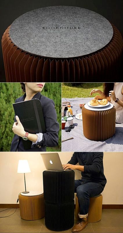 books-turned-into-chairs 83 Creative & Smart Space-Saving Furniture Design Ideas in 2020