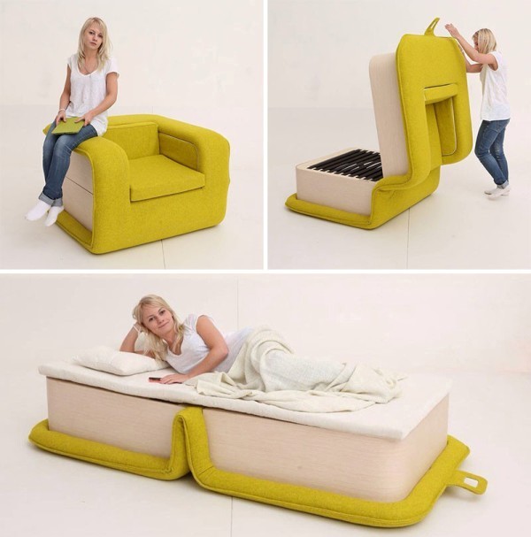chair bed 83 Creative & Smart Space-Saving Furniture Design Ideas - 31 space-saving furniture