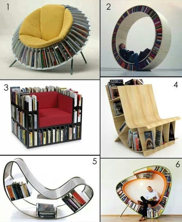 chairs bookshelves 83 Creative & Smart Space-Saving Furniture Design Ideas - 20 space-saving furniture