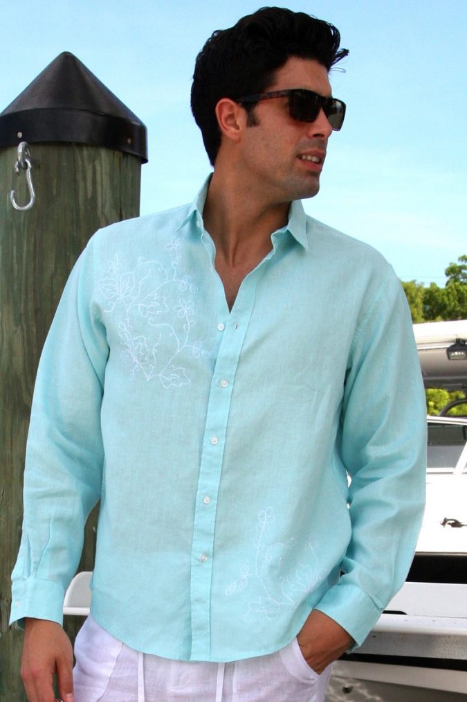 10 Most Stylish Outfits for Guys in Summer 12 colorful linen shirt2 10 Most Stylish Outfits for Guys in Summer - 12