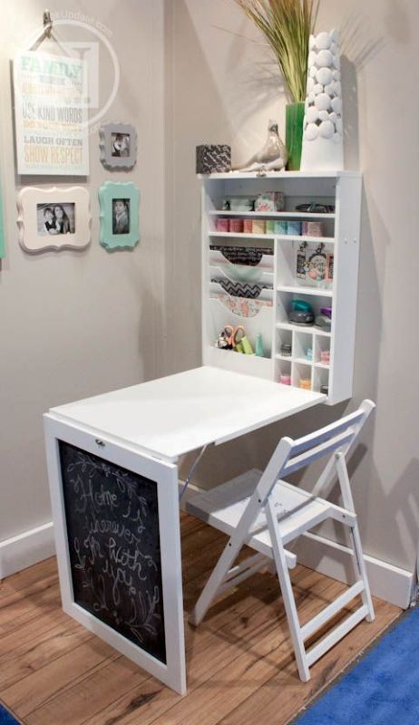 83 Creative & Smart Space-Saving Furniture Design Ideas 8 desk blackboard 83 Creative & Smart Space-Saving Furniture Design Ideas - 8 space-saving furniture