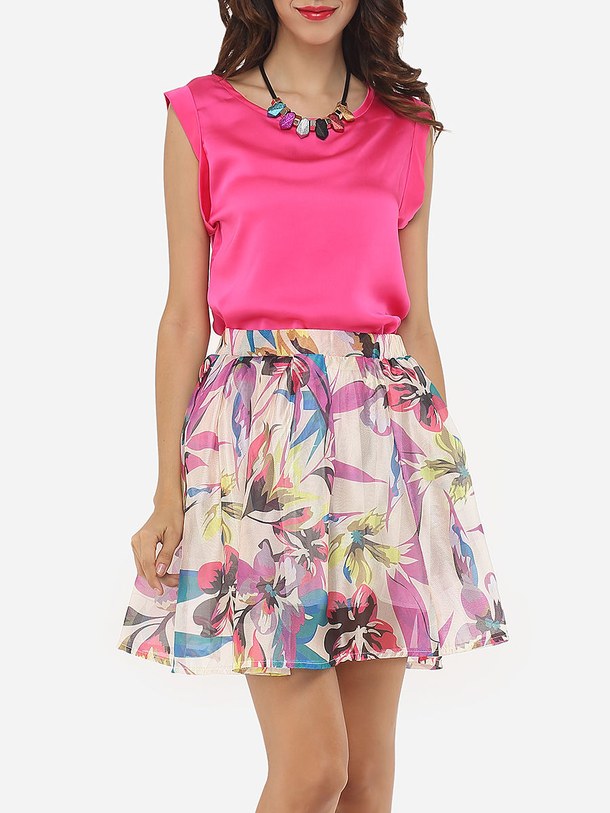 floral skirt top Favim.com 4523124 +40 Elegant Teenage Girls Summer Outfits Ideas - 66
