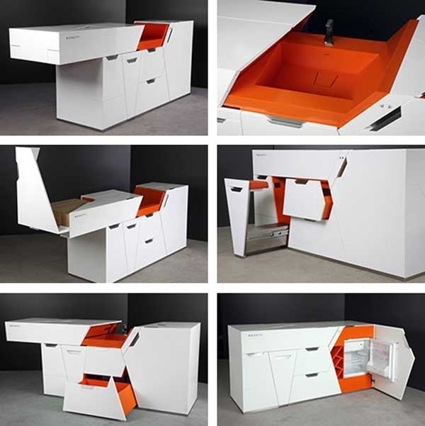 83 Creative & Smart Space-Saving Furniture Design Ideas 75 foldable kitchen 83 Creative & Smart Space-Saving Furniture Design Ideas - 75 space-saving furniture