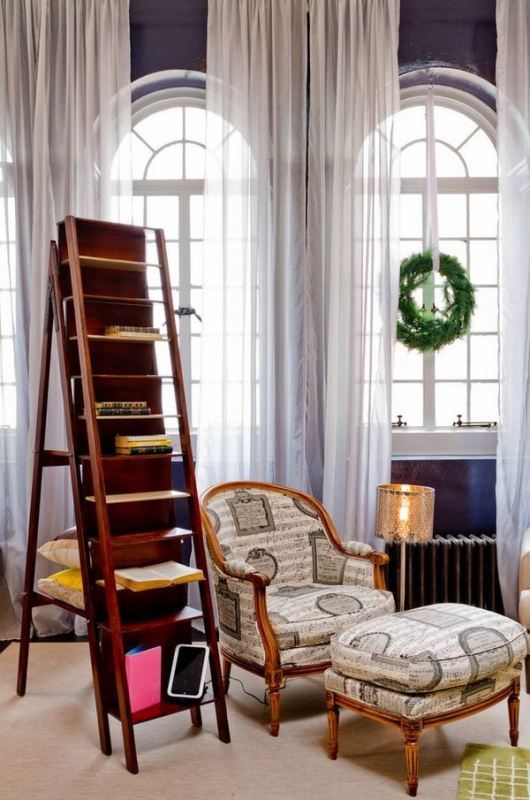 ladder-shelf 83 Creative & Smart Space-Saving Furniture Design Ideas in 2020