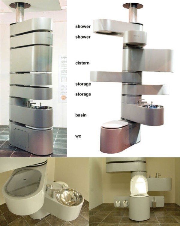 space saving bathroom 83 Creative & Smart Space-Saving Furniture Design Ideas - 42 space-saving furniture