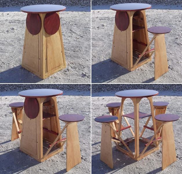 space-saving-dining-set-1 83 Creative & Smart Space-Saving Furniture Design Ideas in 2020