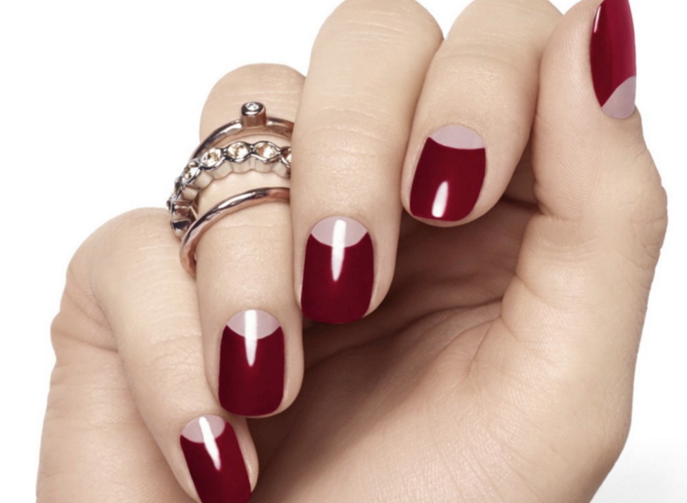 18 moon shaped acrylic nails.jpg 125 years of Fingernails Trends Development - 5