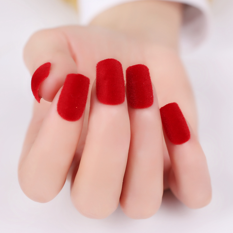 125 years of Fingernails Trends Development 14 2016 New Arrival 22Pcs Plush Surface Solid Color Short False Nails Round Sharp Square Full Cover 125 years of Fingernails Trends Development - 14