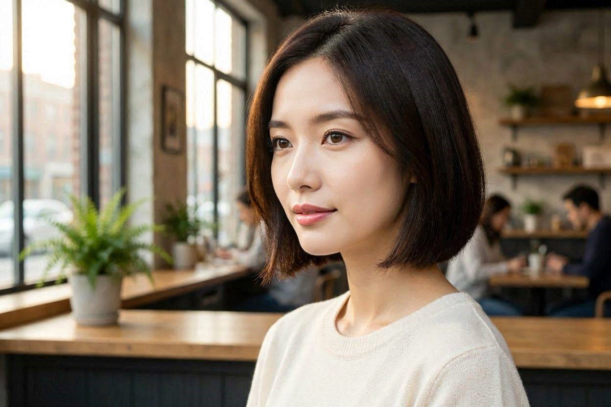 18 Short Hairstyles to Try & Make Those with Long Hair Cry 8 Blunt Chin Length Bob 18 Short Hairstyles to Try & Make Those with Long Hair Cry - 8