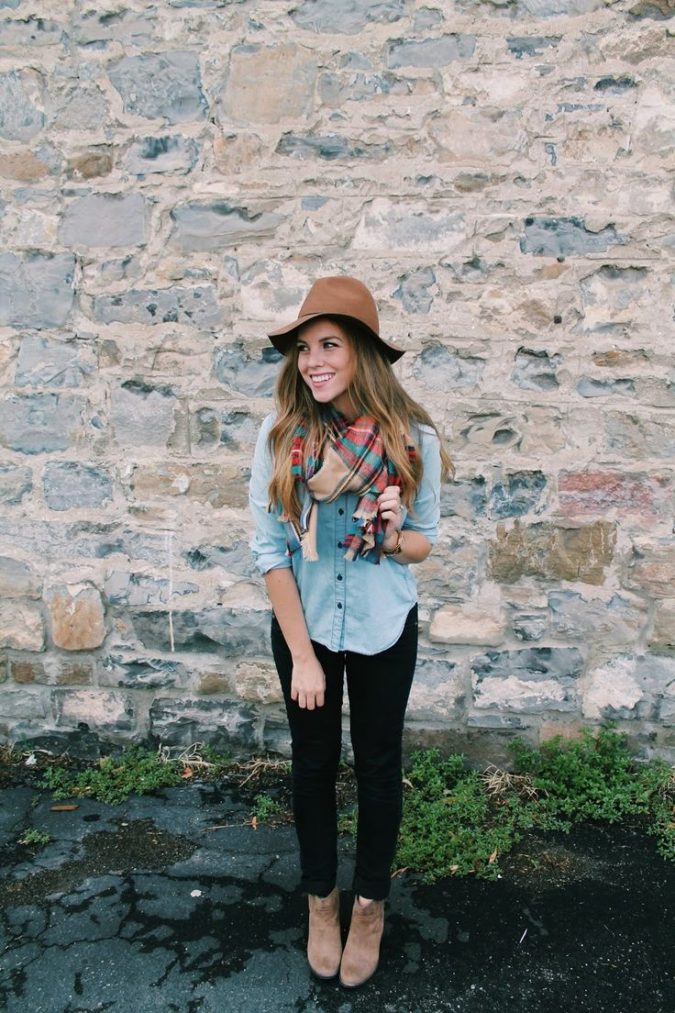 Chambray shirt outfit3 6 Stylish Fall Outfits for School - 41