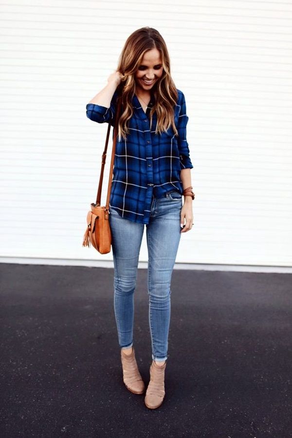Checked-Shirt10 6 Stylish Fall Outfits for School