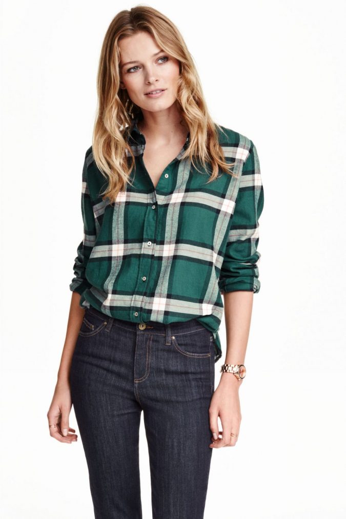 Checked Shirt12 6 Stylish Fall Outfits for School - 10