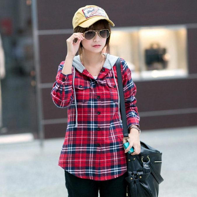 Checked-Shirt6-675x675 6 Stylish Fall Outfits for School