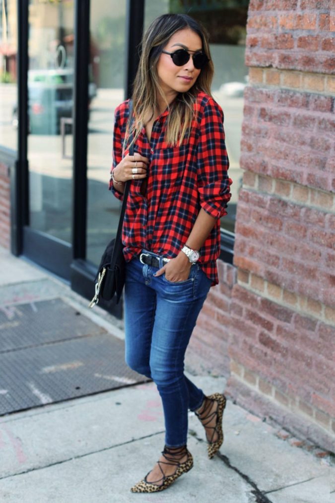 Checked Shirt9 6 Stylish Fall Outfits for School - 6