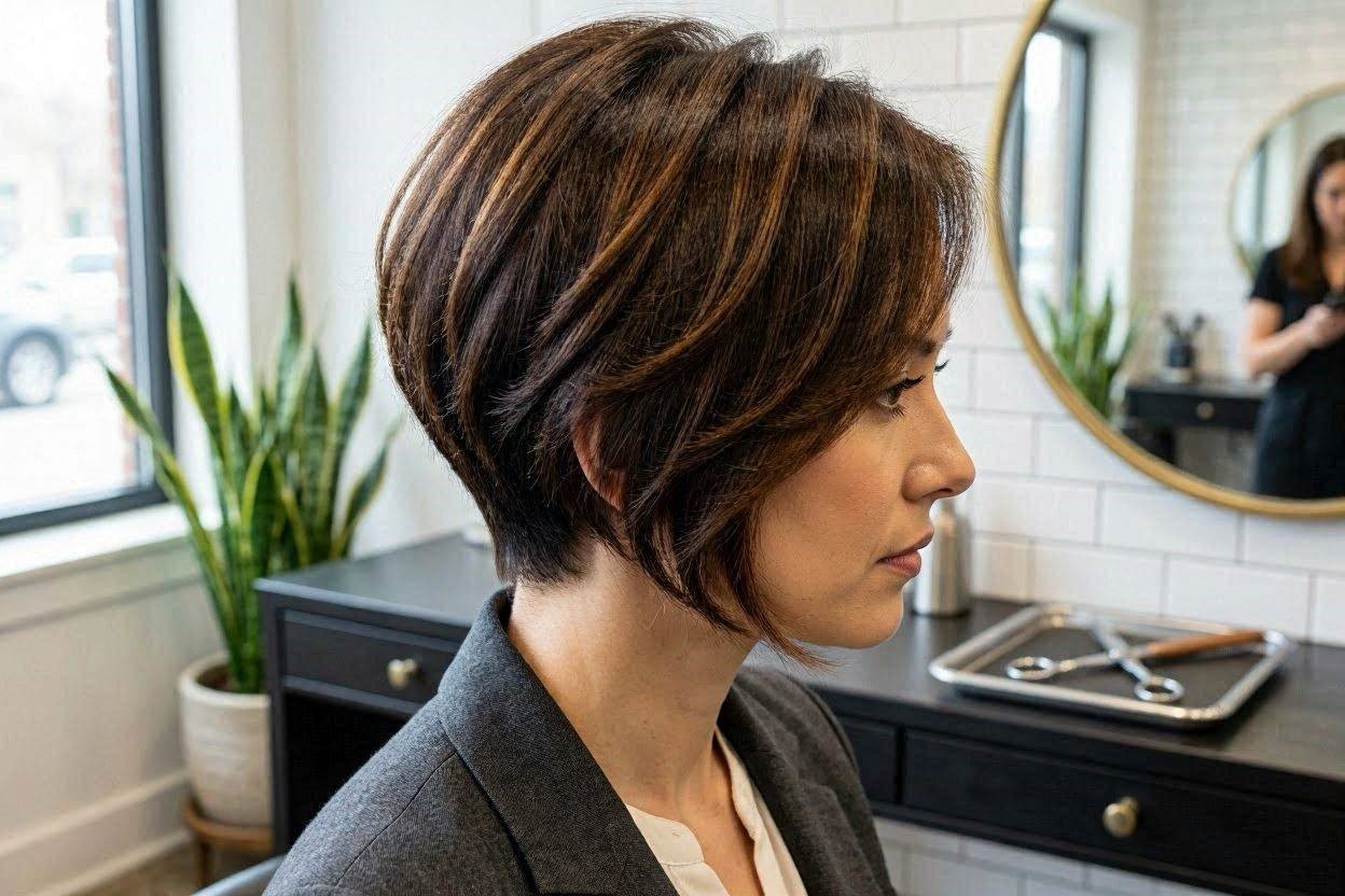 18 Short Hairstyles to Try & Make Those with Long Hair Cry 11 Stacked Bob 18 Short Hairstyles to Try & Make Those with Long Hair Cry - 11