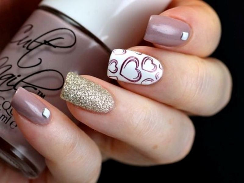 50+ Lovely Valentine's Day Nail Art Ideas 105 Valentines Day Nails 2017 102 50+ Lovely Valentine's Day Nail Art Ideas - 105