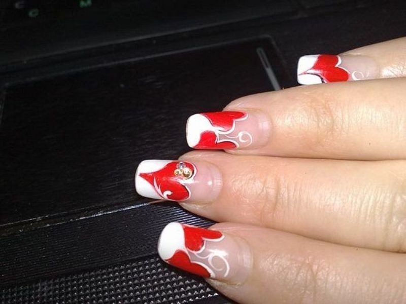 50+ Lovely Valentine's Day Nail Art Ideas 111 Valentines Day Nails 2017 108 50+ Lovely Valentine's Day Nail Art Ideas - 111