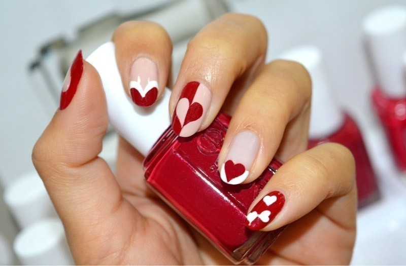 Valentines-Day-Nails-2017-110 50+ Lovely Valentine's Day Nail Art Ideas 2020