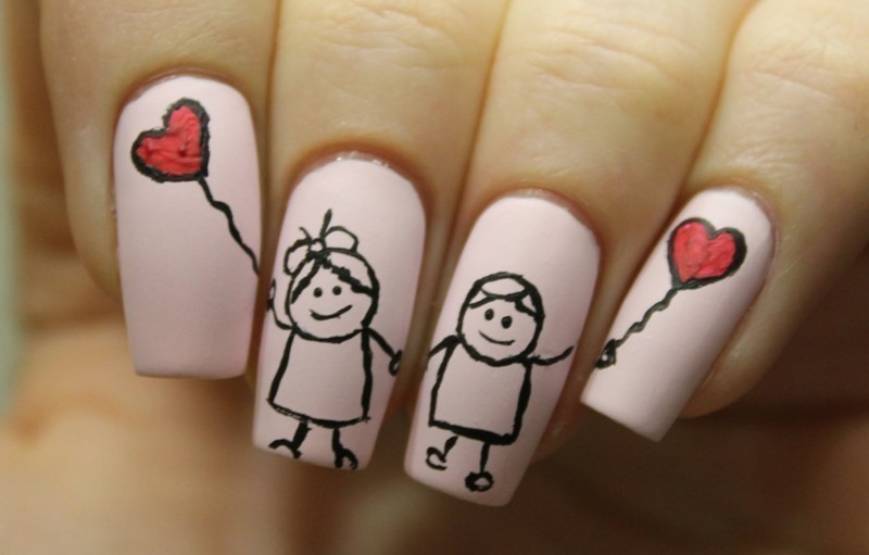 50+ Lovely Valentine's Day Nail Art Ideas 117 Valentines Day Nails 2017 115 50+ Lovely Valentine's Day Nail Art Ideas - 117