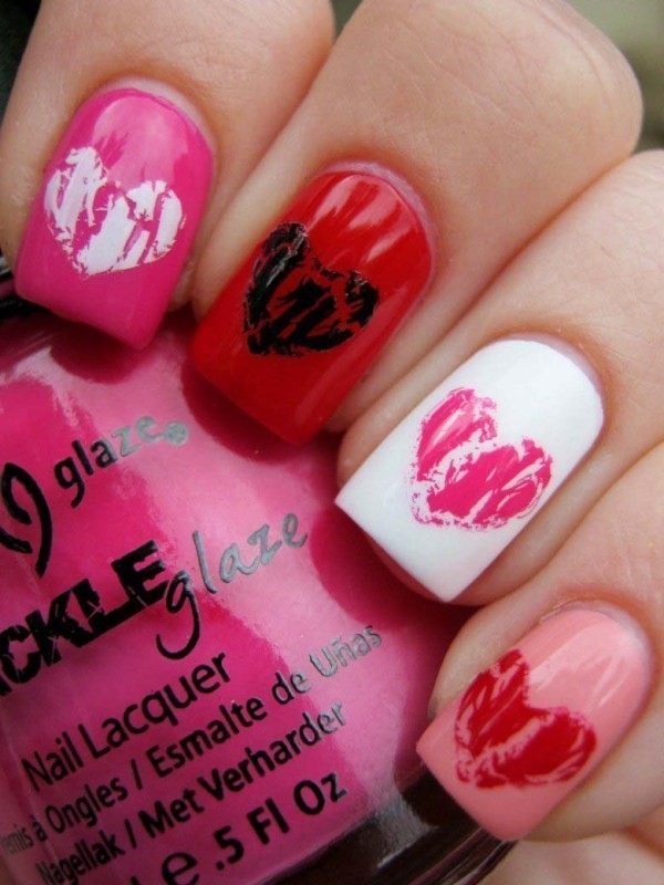 Valentines-Day-Nails-2017-12 50+ Lovely Valentine's Day Nail Art Ideas 2020