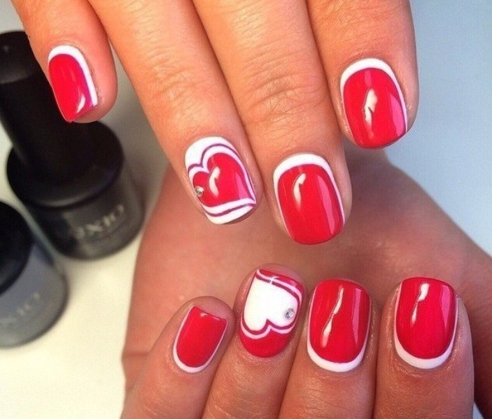50+ Lovely Valentine's Day Nail Art Ideas 123 Valentines Day Nails 2017 121 50+ Lovely Valentine's Day Nail Art Ideas - 123