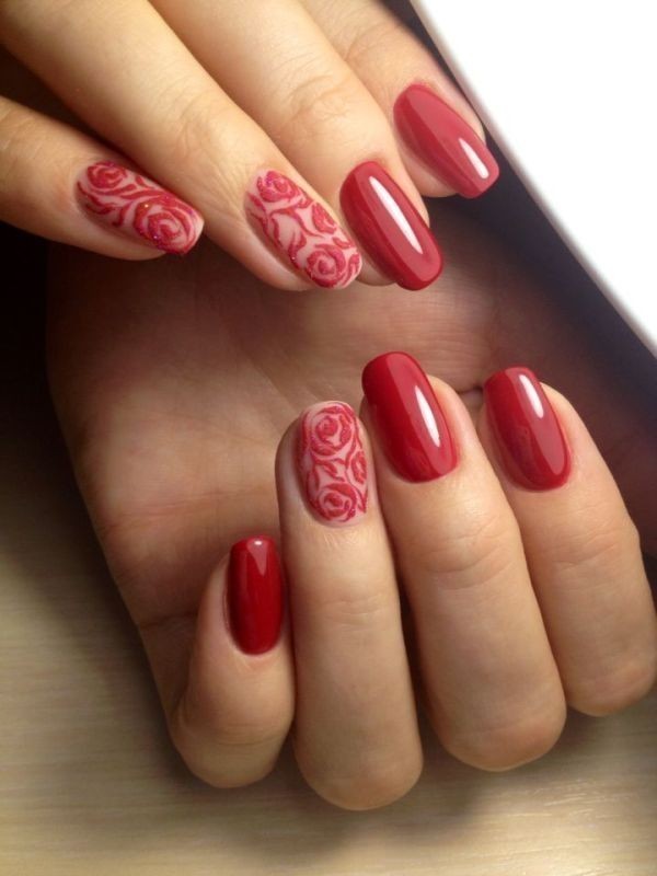 Valentines-Day-Nails-2017-19 50+ Lovely Valentine's Day Nail Art Ideas 2020