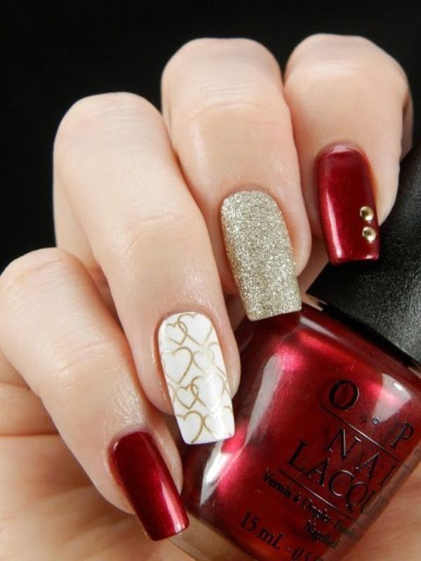 Valentines Day Nails 2017 20 50+ Lovely Valentine's Day Nail Art Ideas - 22