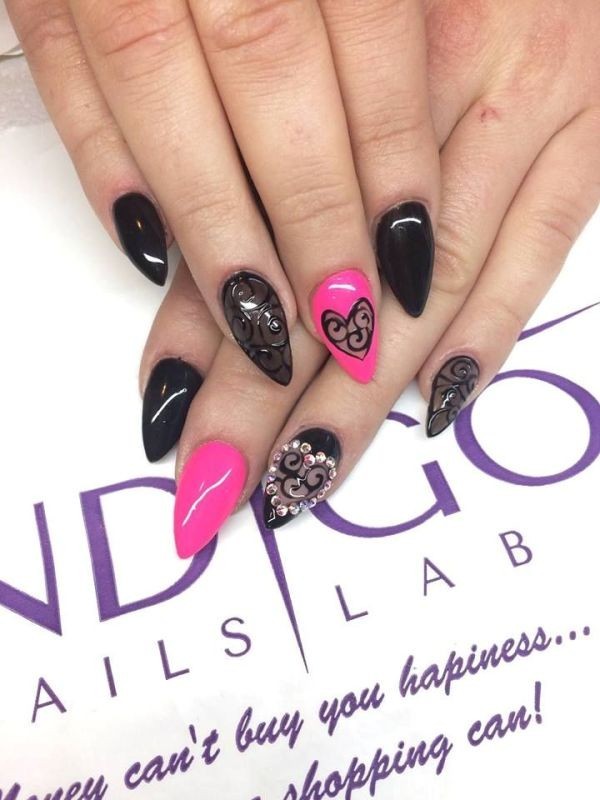 Valentines-Day-Nails-2017-27 50+ Lovely Valentine's Day Nail Art Ideas 2020