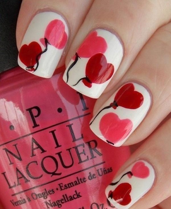 Valentines-Day-Nails-2017-28 50+ Lovely Valentine's Day Nail Art Ideas 2020