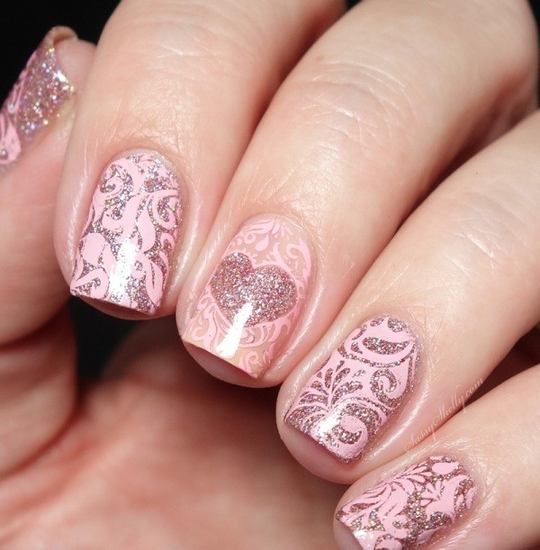 50+ Lovely Valentine's Day Nail Art Ideas 34 Valentines Day Nails 2017 31 50+ Lovely Valentine's Day Nail Art Ideas - 34
