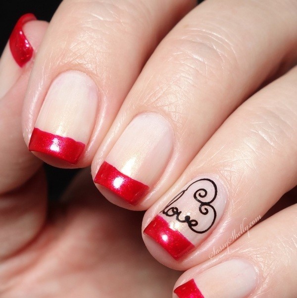 50+ Lovely Valentine's Day Nail Art Ideas 36 Valentines Day Nails 2017 33 50+ Lovely Valentine's Day Nail Art Ideas - 36