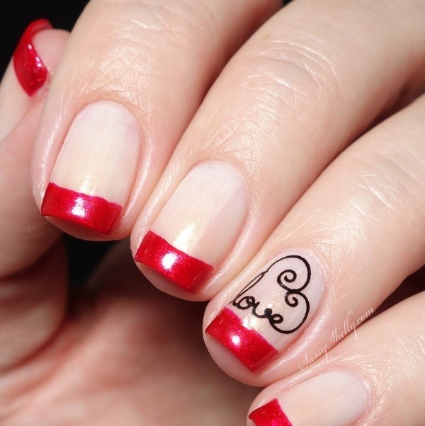 Valentines-Day-Nails-2017-33 50+ Lovely Valentine's Day Nail Art Ideas 2020
