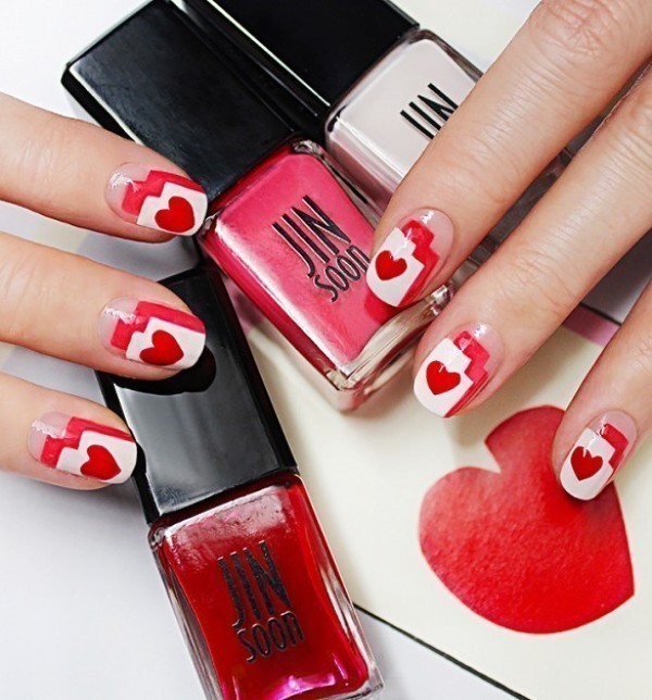 Valentines Day Nails 2017 35 50+ Lovely Valentine's Day Nail Art Ideas - 38