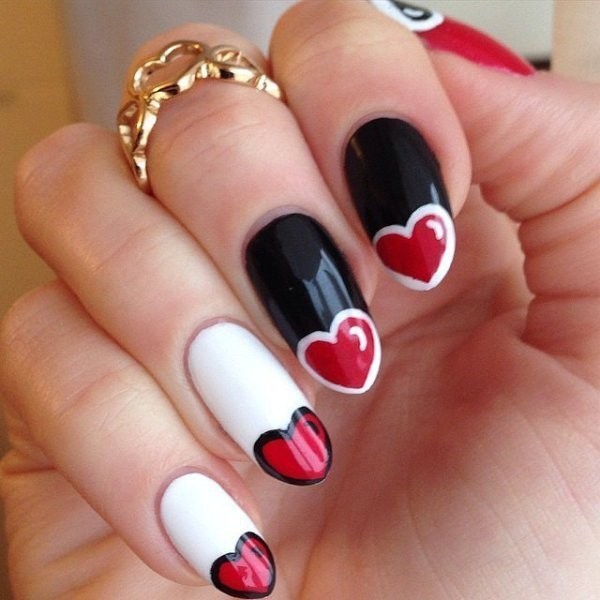 50+ Lovely Valentine's Day Nail Art Ideas 39 Valentines Day Nails 2017 36 50+ Lovely Valentine's Day Nail Art Ideas - 39