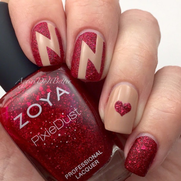 50+ Lovely Valentine's Day Nail Art Ideas 41 Valentines Day Nails 2017 38 50+ Lovely Valentine's Day Nail Art Ideas - 41