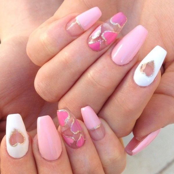 Valentines-Day-Nails-2017-41 50+ Lovely Valentine's Day Nail Art Ideas 2020