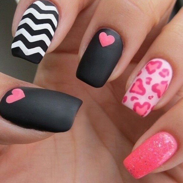 50+ Lovely Valentine's Day Nail Art Ideas 50 Valentines Day Nails 2017 47 50+ Lovely Valentine's Day Nail Art Ideas - 50