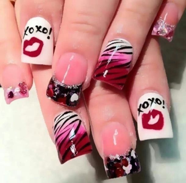 Valentines-Day-Nails-2017-51 50+ Lovely Valentine's Day Nail Art Ideas 2020