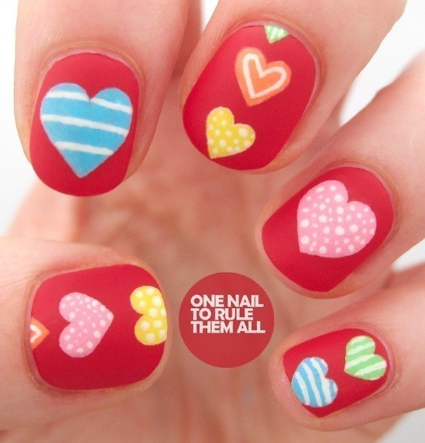 50+ Lovely Valentine's Day Nail Art Ideas 62 Valentines Day Nails 2017 59 50+ Lovely Valentine's Day Nail Art Ideas - 62