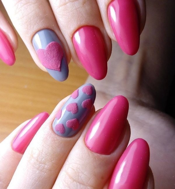 Valentines-Day-Nails-2017-65 50+ Lovely Valentine's Day Nail Art Ideas 2020