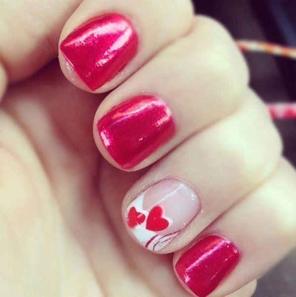 Valentines-Day-Nails-2017-69 50+ Lovely Valentine's Day Nail Art Ideas 2020