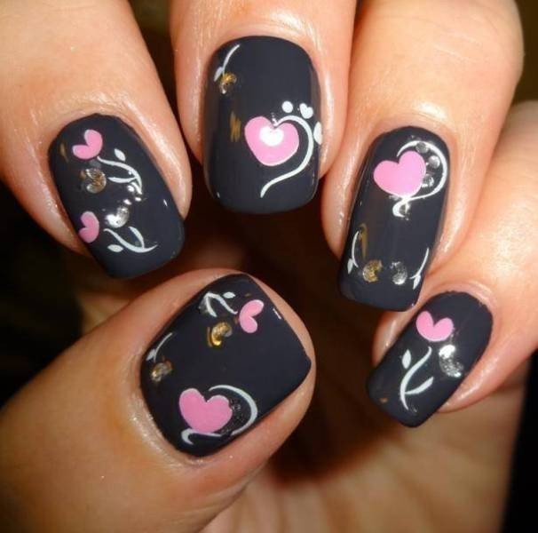 Valentines Day Nails 2017 72 50+ Lovely Valentine's Day Nail Art Ideas - 75